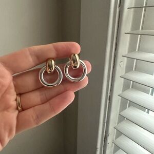 Jenny Bird Puffy Faye Knockers in Two-Tone Earrings